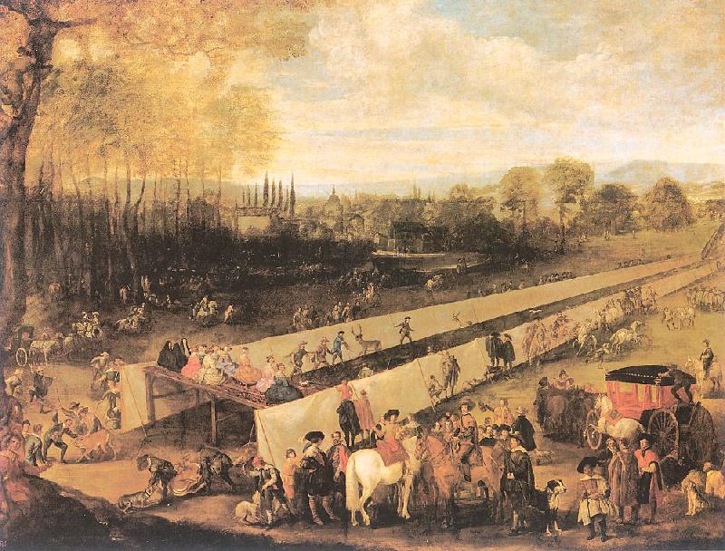 Mazo, Juan Bautista The Hunting Party at Aranjuez oil painting picture